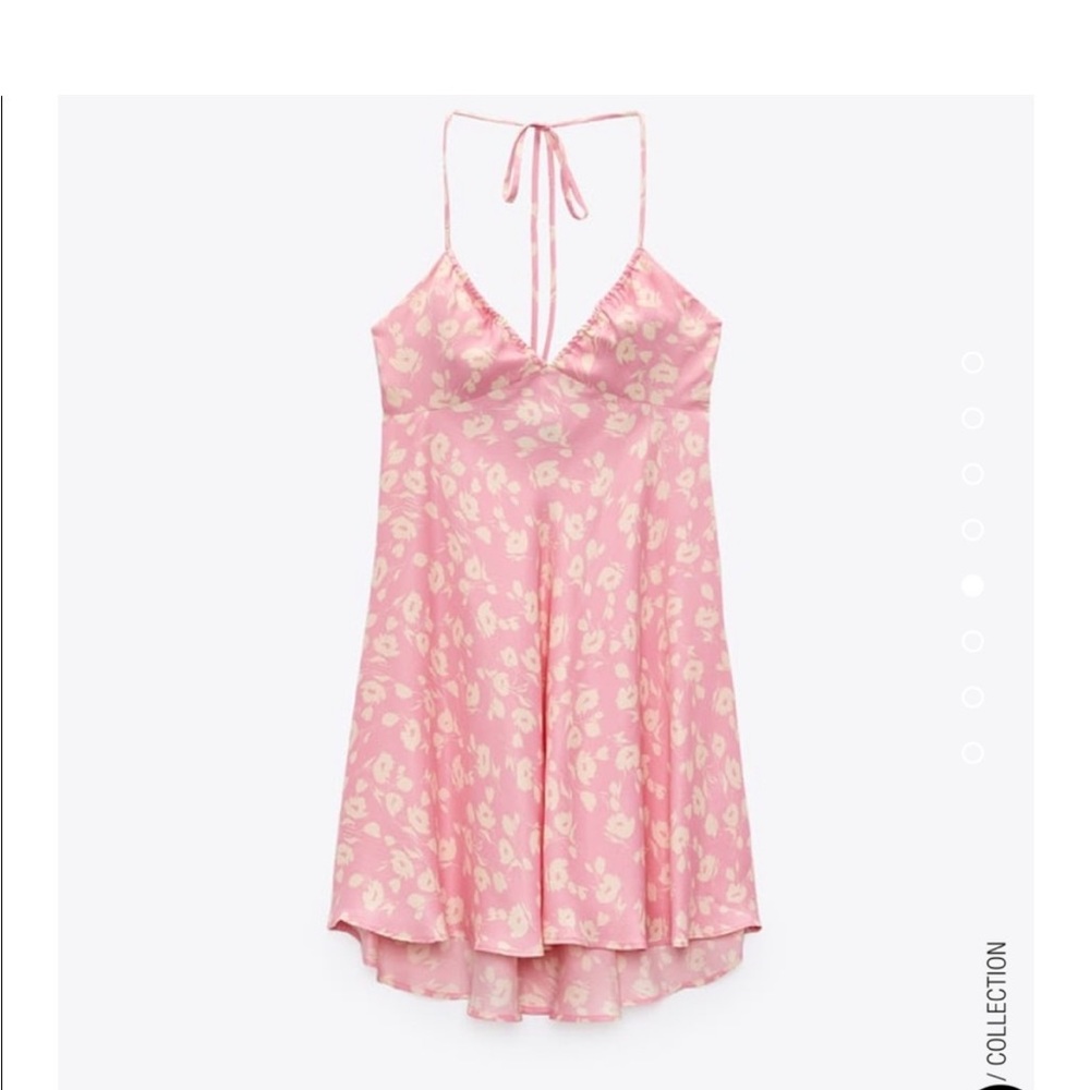 Zara floral pink dress